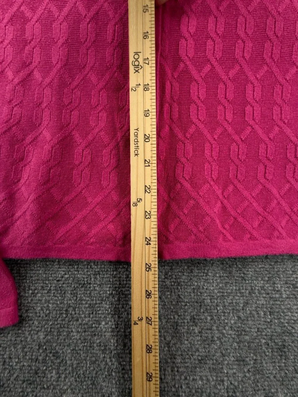 Brooks Brothers Pink Cardigan Sweater Knit XL Textured Long Sleeve Rayon Cotton